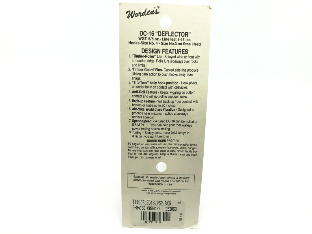 Worden Timber Tiger Deflector DC-16 Color 262 Timber Ghost Spook