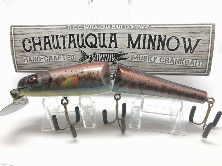 Jointed Chautauqua 8" Minnow Musky Lure Special Order Color "HD Ruby Bass"