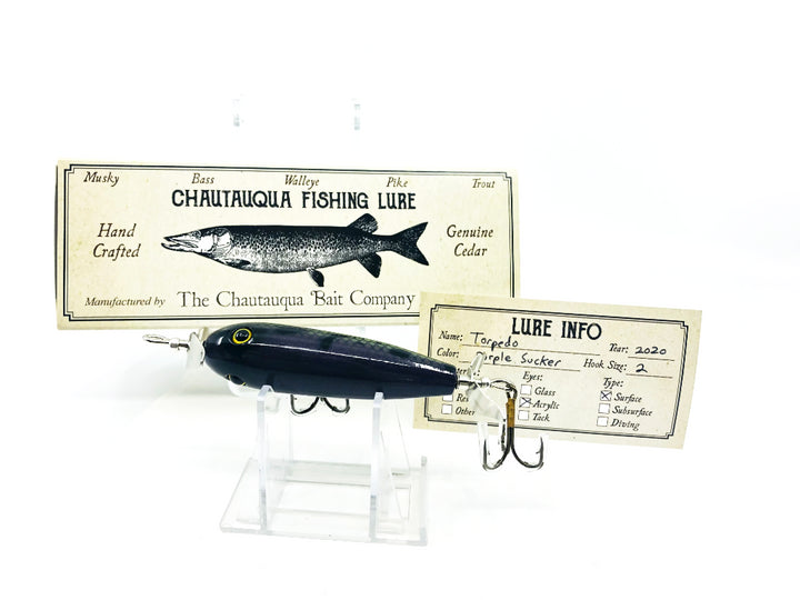 Chautauqua Special Order Wooden Torpedo in Purple Sucker Color 2020