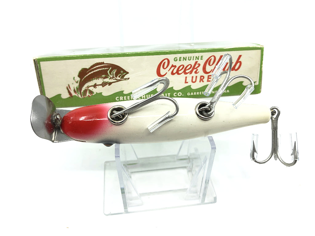 Creek Chub Surfster 7212 White with Black Eye Shadow Color with Box