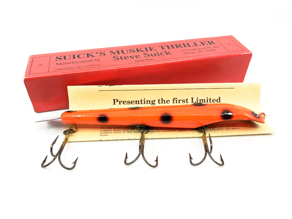 Suick Muskie Thriller Special Edition New in Box Orange Black Color