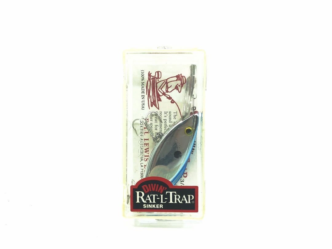 Bill Lewis Diving Rat-L-Trap Sinker 25B Chrome Blue Back Color 3/8 oz with Box Old Stock