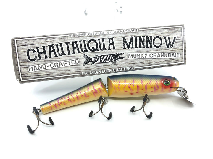 Jointed Chautauqua 8" Minnow Musky Lure Special Order Color "Neon Tiger"