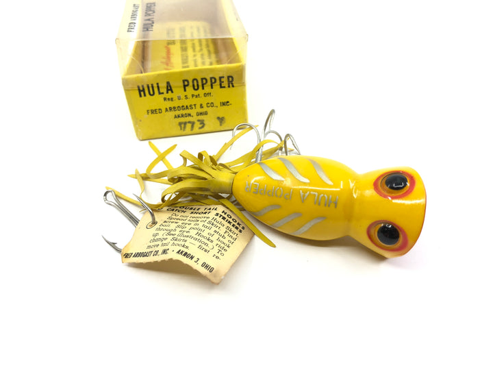 Arbogast Hula Popper Yellow Shore Color with Box and Paperwork