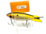 Vintage Wooden Bomber 581 Metascale Yellow Back Shad Color with Box