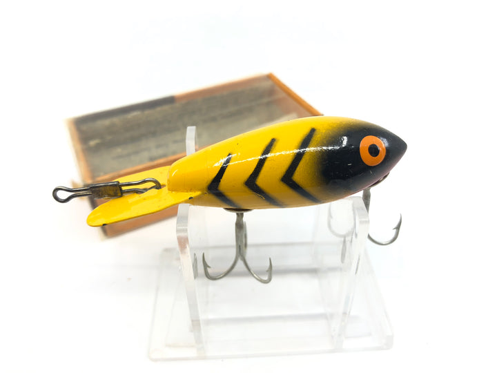 Vintage Wooden Bomber 420 Yellow with Black Ribs Color with Box