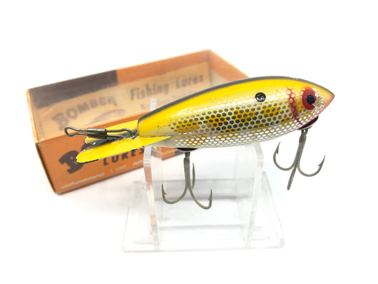Vintage Wooden Bomber 581 Metascale Yellow Back Shad Color with Box