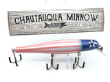Chautauqua 8" Minnow Musky Lure Special Order Color "Patriot"