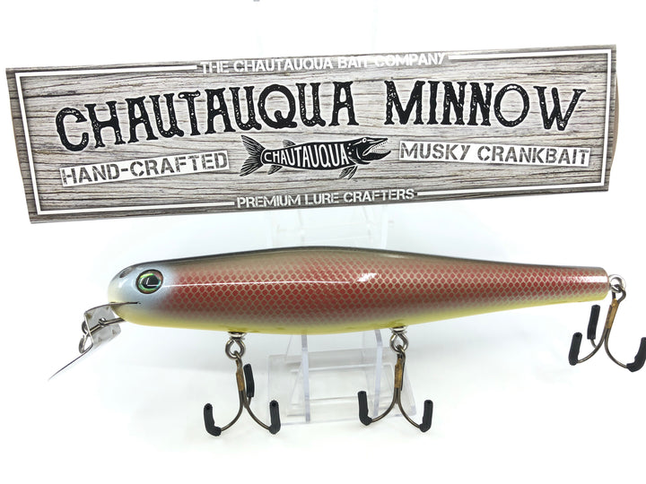 Chautauqua 8" Minnow Musky Lure Special Order Color "Red Scale"