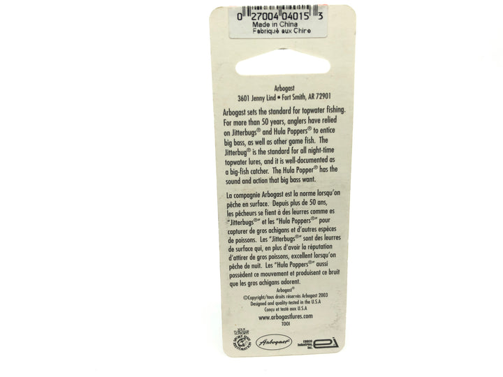 Arbogast Fly Rod Hula Popper New on Card Gray Mouse Color