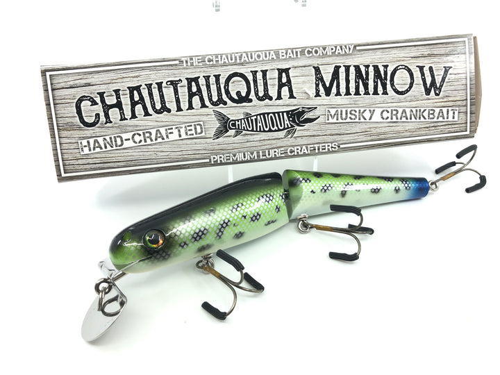 Jointed Chautauqua 8" Minnow Musky Lure Special Order Color "Natural Bass"