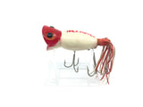 Arbogast Hula Popper Red and White Color