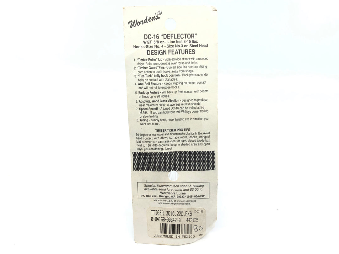 Worden Timber Tiger Deflector DC-16 Color 220 Sour Grape