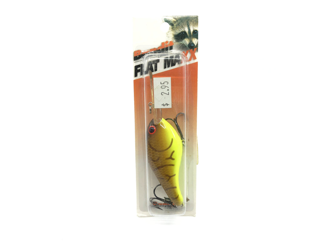 Bandit Flat Maxx Deep Series Brown Crawfish Chartreuse Belly Color New on Card