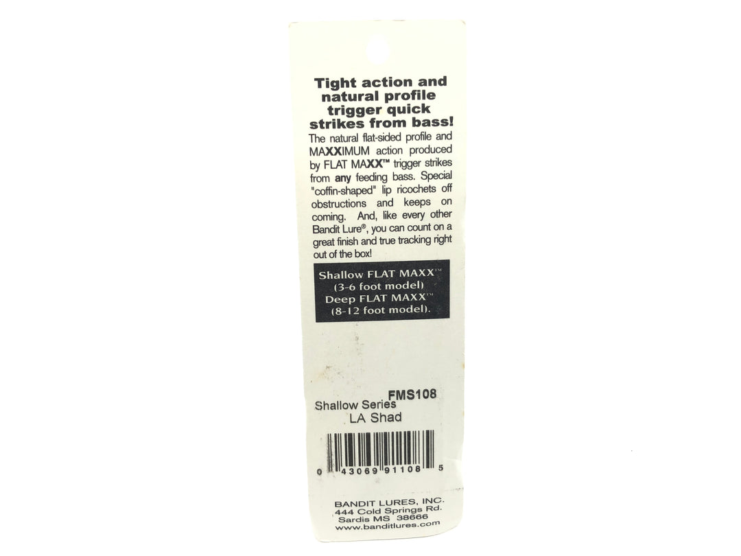 Bandit Flat Maxx Shallow Series LA Shad Color New on Card