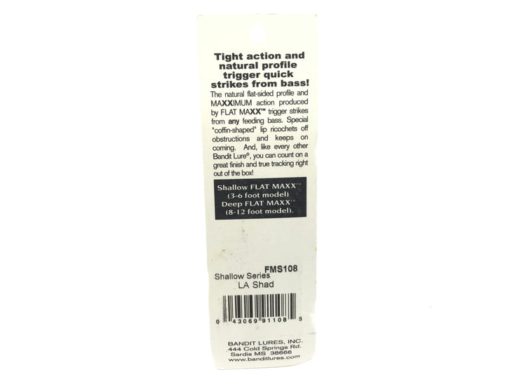 Bandit Flat Maxx Shallow Series LA Shad Color New on Card