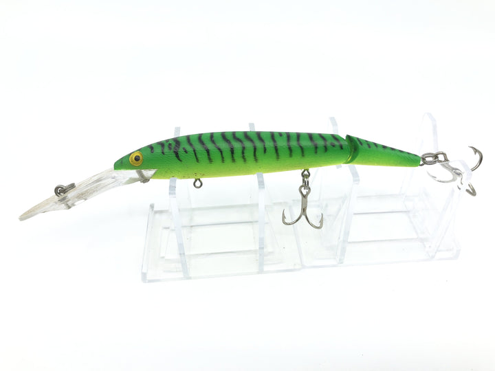 Rebel Jointed Spoonbill Minnow Green with Black Stripes