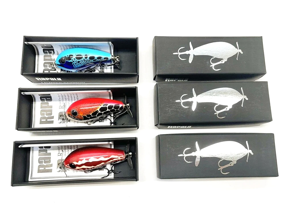 Rapala Poison Frog Set of Three Collectors Set Sealed in Box
