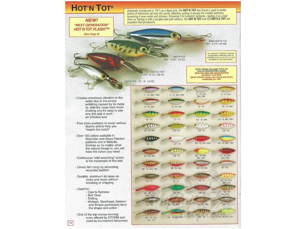 1996-1997 Storm Lures Catalog + Insert / Price List
