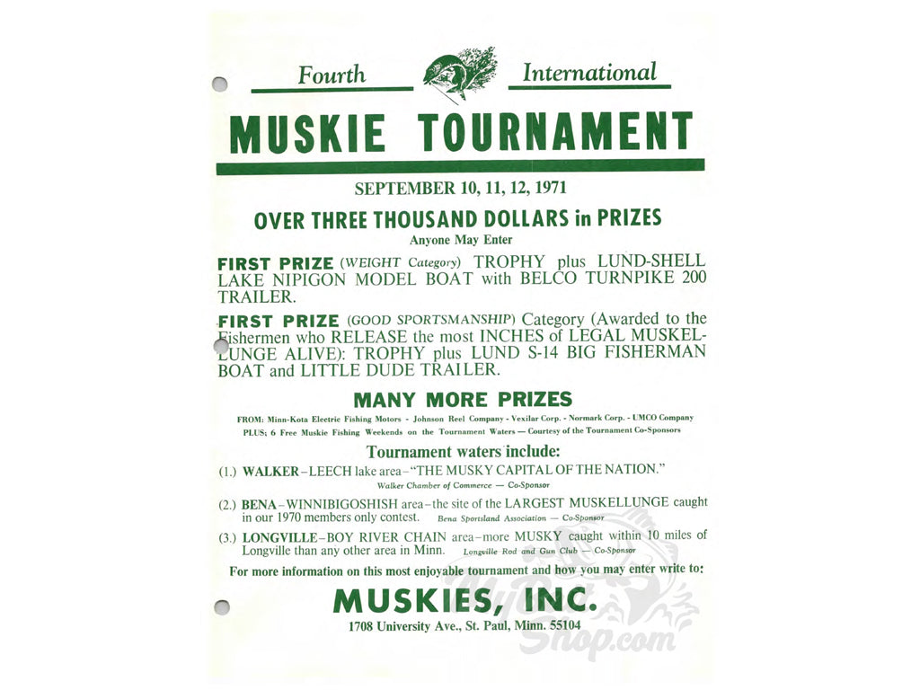 Muskies Inc Newsletters Packet 1969 to Early 70's from Al Tumas (Alzbaits) Estate