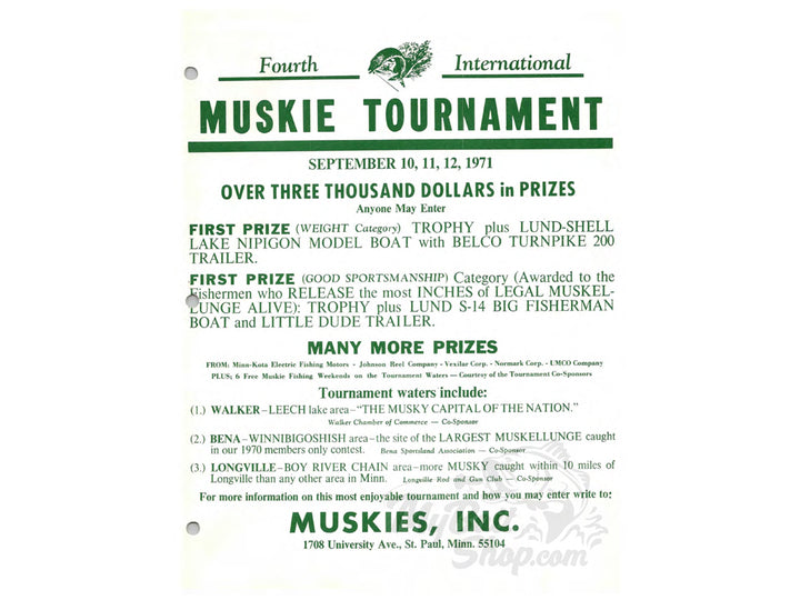 Muskies Inc Newsletters Packet 1969 to Early 70's from Al Tumas (Alzbaits) Estate