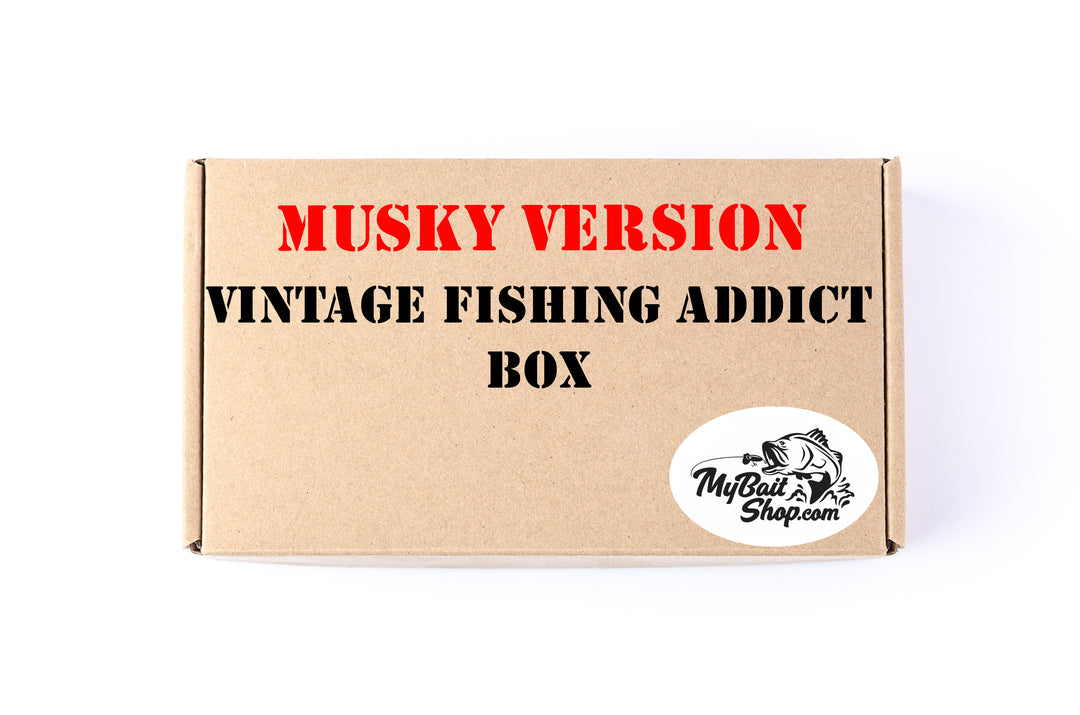 MUSKY VERSION  Vintage Fishing Addict Box (Approx $135+ Value)